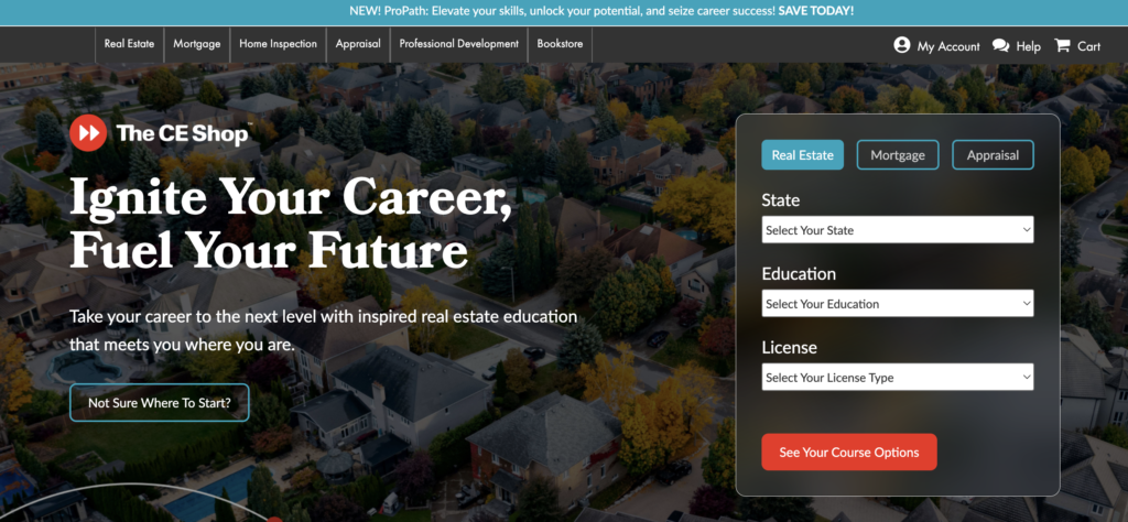 The CE Shop real estate course