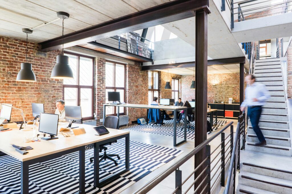 office with a lot of natural light