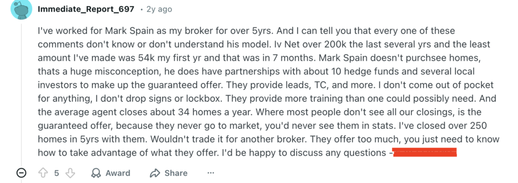 Mark Spain employee review reddit