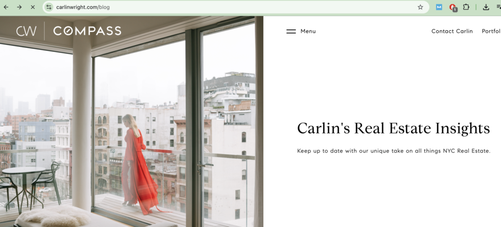 real estate agent website example