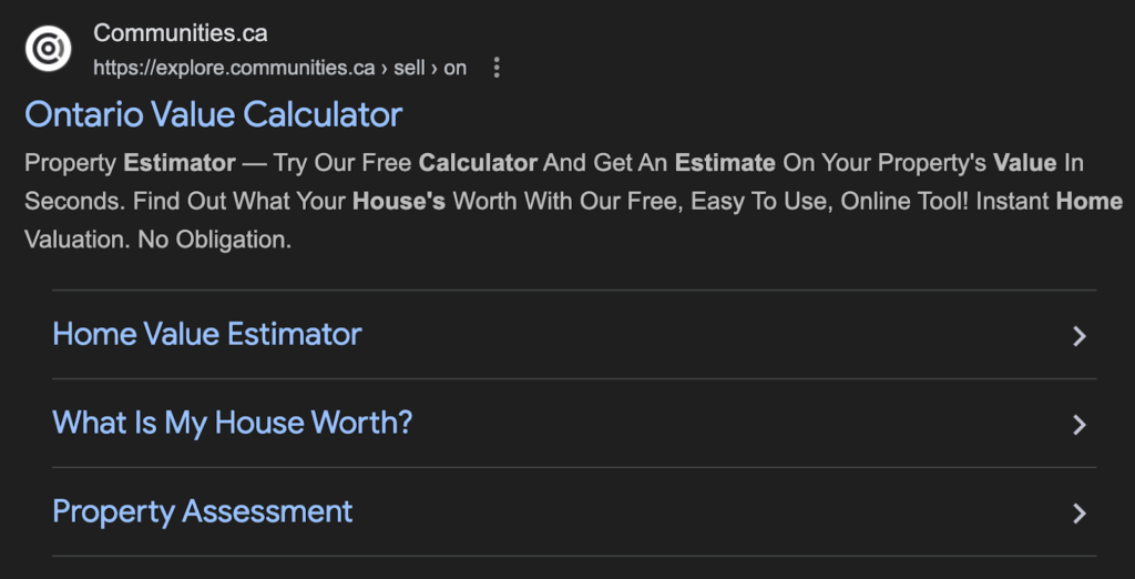 Home Estimation Ads